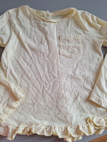 Haut jaune broderie 4 ans