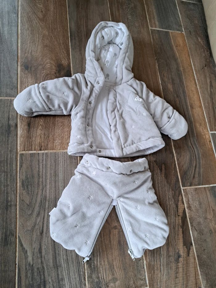 Combinaison manteau grise P'tit bisou - photo numéro 2
