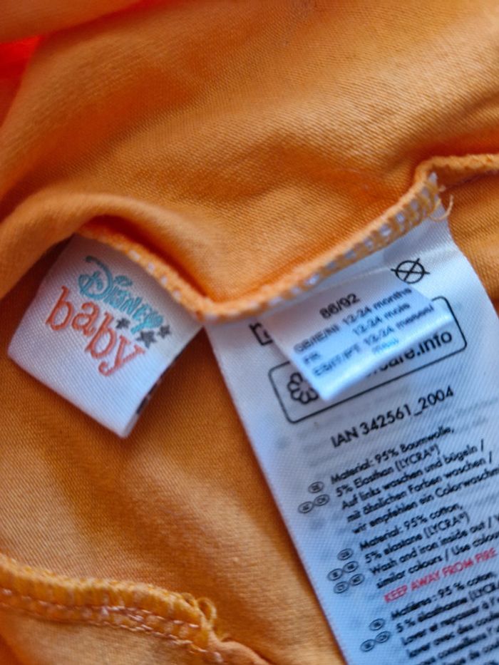 Bonnet bébé mixte Winnie l'ourson 12-24 mois Disney baby orange avec oreilles coton élasthanne - photo numéro 2