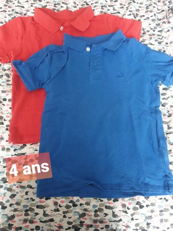 Lot de 2 polos manches courtes tex 4 ans