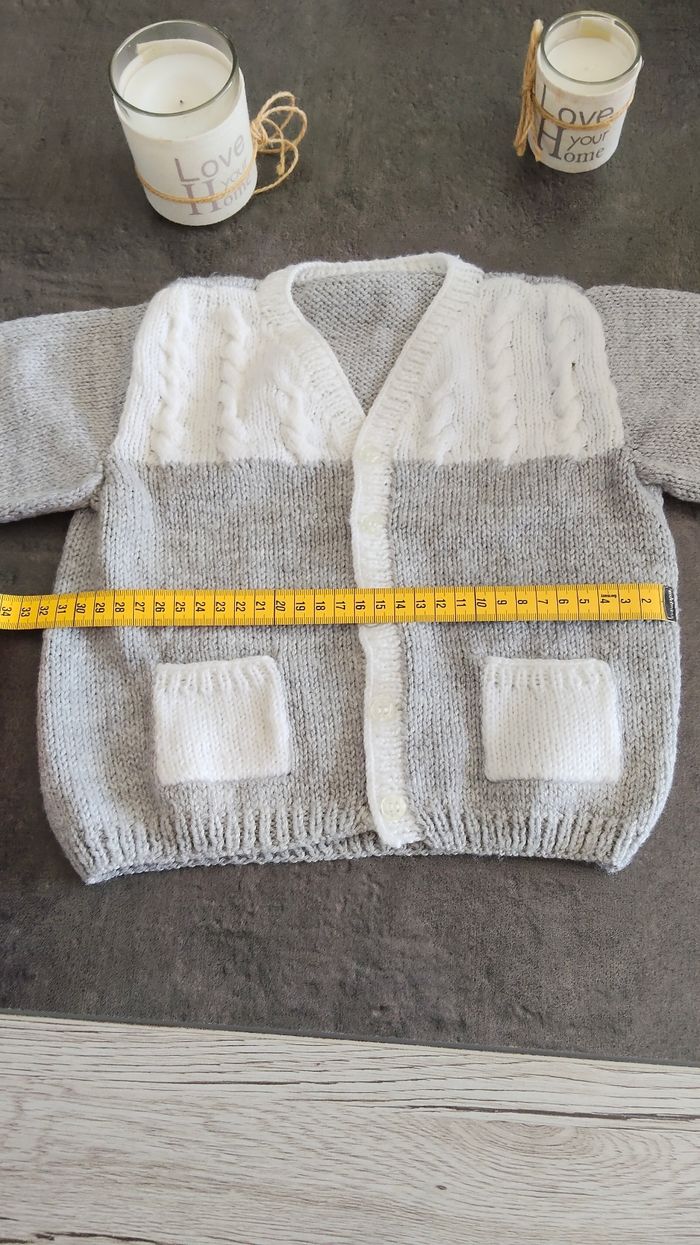 Gilet fait main 12-18 mois - photo numéro 5