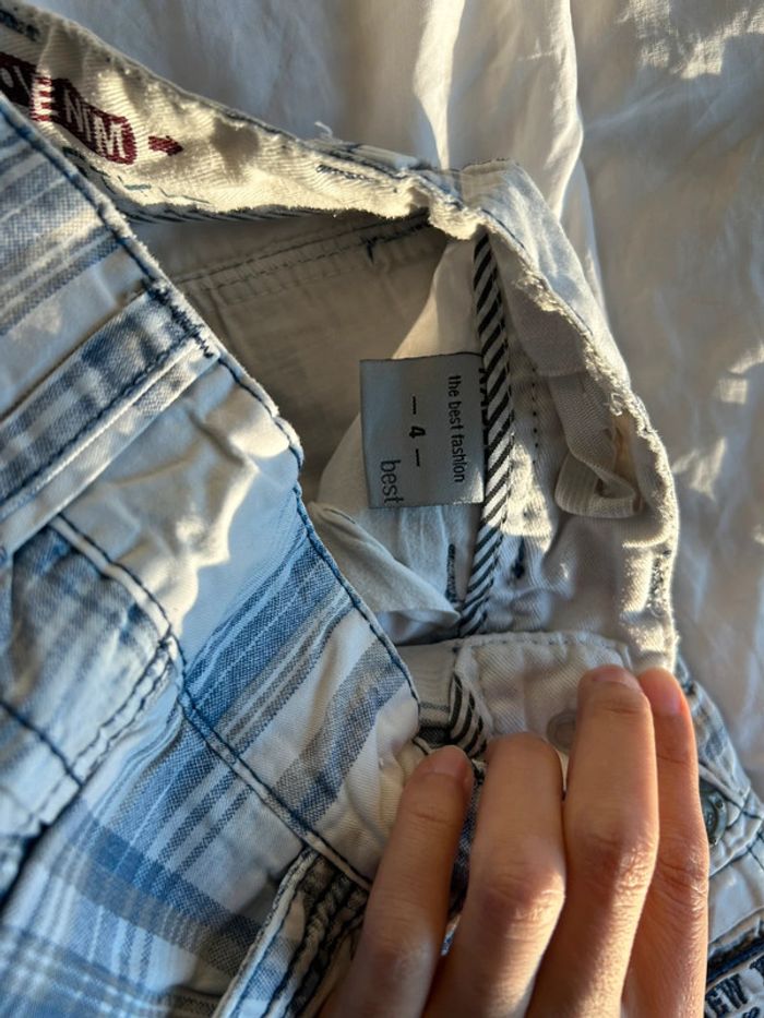 Short à carreau style jeans 4 ans the best fashion - photo numéro 3