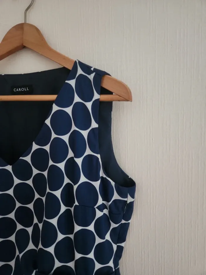 Robe droite Caroll bleu marine et blanc 42 - photo numéro 3