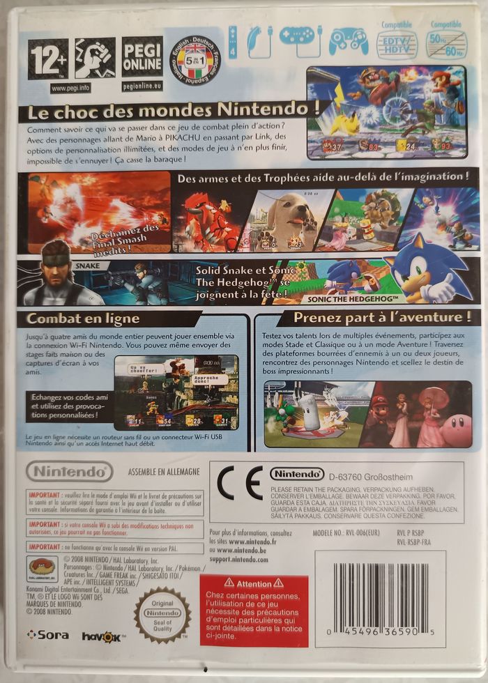 Jeu Nintendo Super Smash Bros. Brawl (Wii, 2008) - photo numéro 2