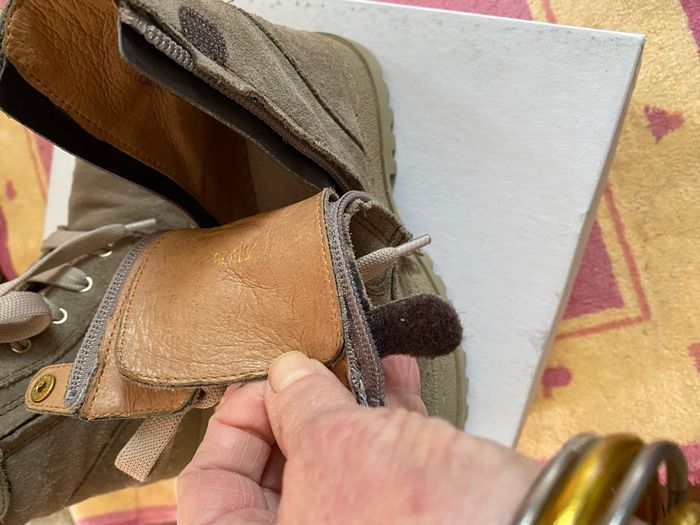 Boots taupe  28 cuir nubuck beige taupe - photo numéro 6