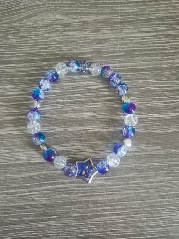 Bracelet violet bleu étoile 