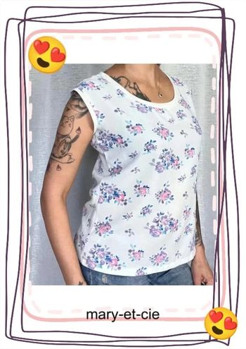 SOLDÉ - Blouse manches courtes taille S - pink rose