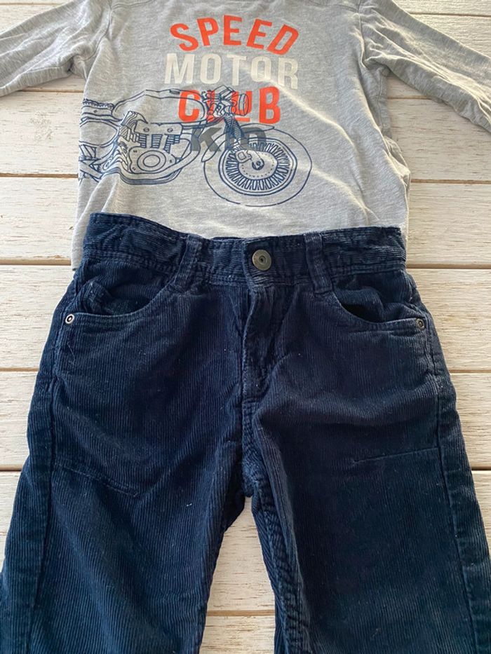 Ensemble polo + pantalon chaud bébé garçon 3 ans - photo numéro 4