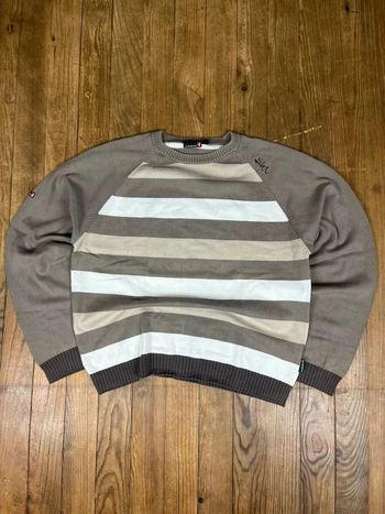 Sweat / pull fin vintage Y2K Quiksilver brodé 100% coton XL Multicolore