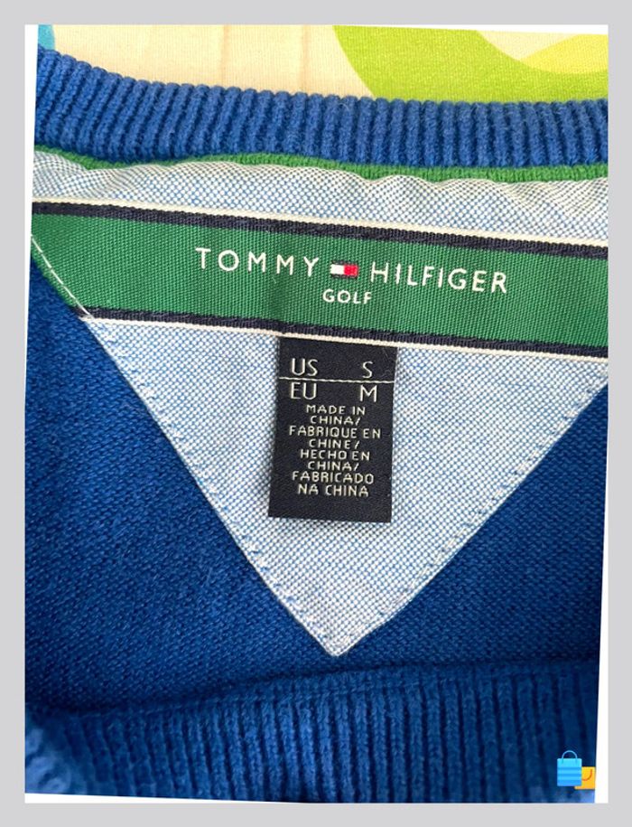 Pull Tommy Hilfiger Golf – Taille M – Bleu marine – Homme - photo numéro 4