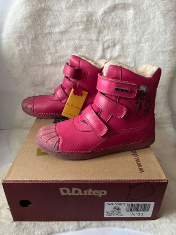Bottines roses fuschia en cuir D.D.Step pointure 33
