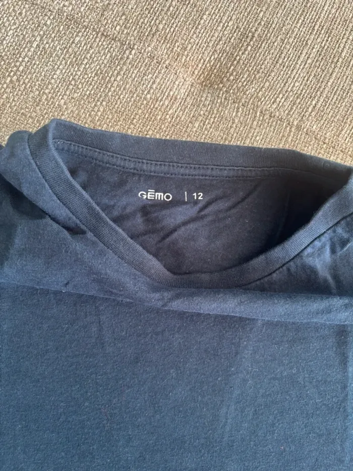 T shirt bleu marine 12 ans - photo numéro 2