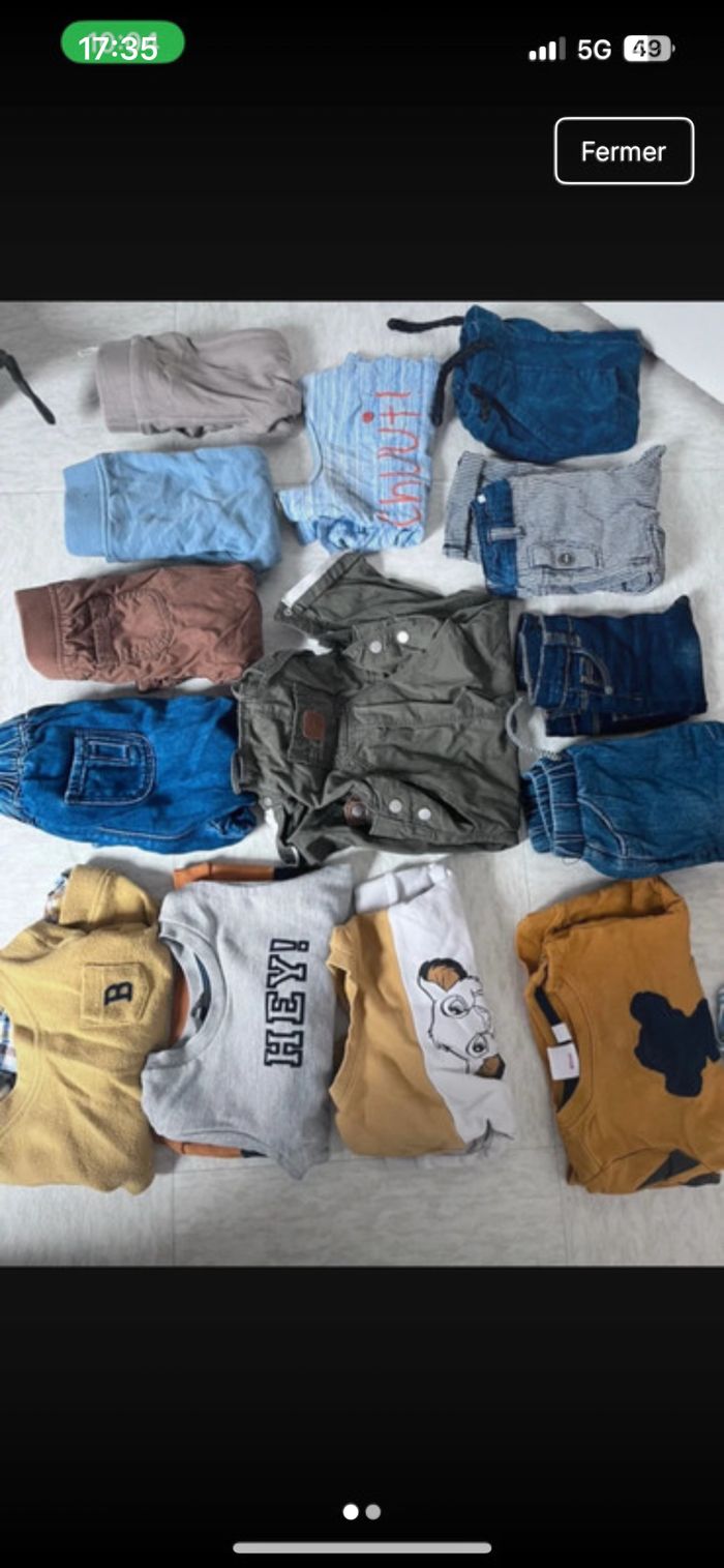 Lot vêtements bebe garçon du 3 au 18 mois - photo numéro 3