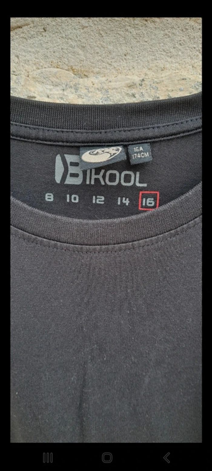 Tee-shirt manches longues noir Bikool 16 ans - photo numéro 2