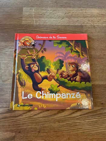 Livre Altaya Le monde des animaux Sauvages Animaux de la savane Le chimpanzé