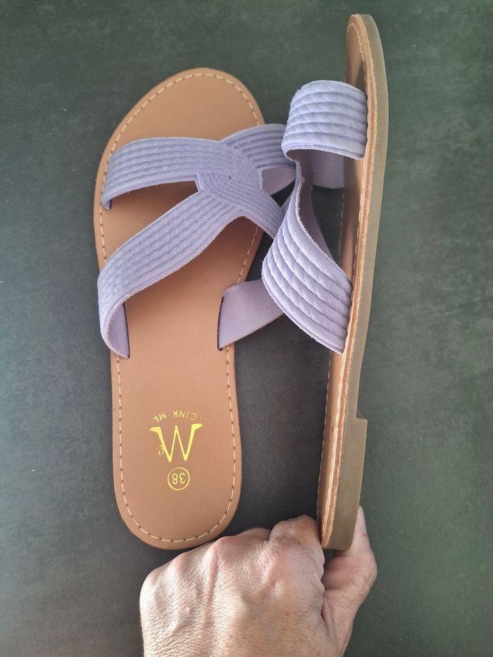 Claquettes mules neuves 38 mauve - photo numéro 2