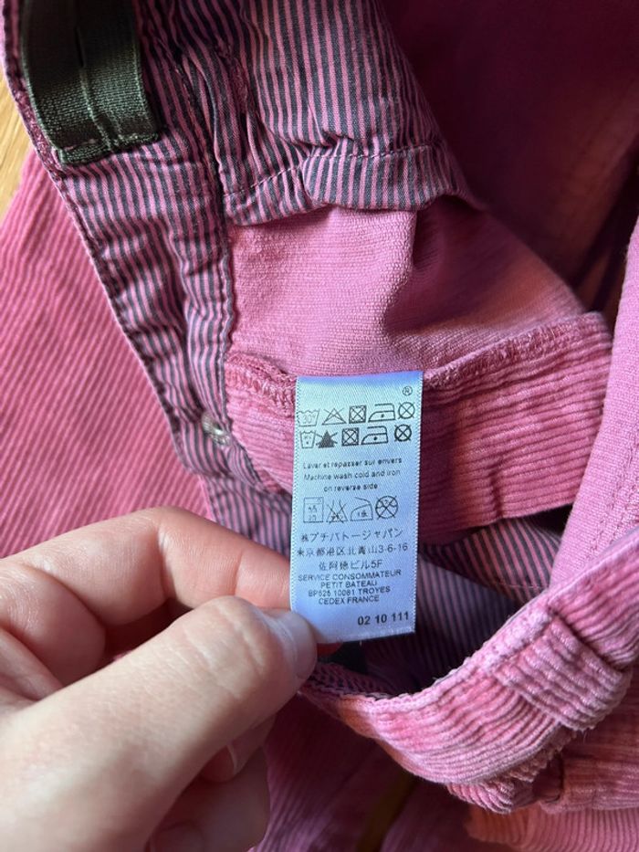 Pantalon en velours côtelé rose ajustable - photo numéro 11