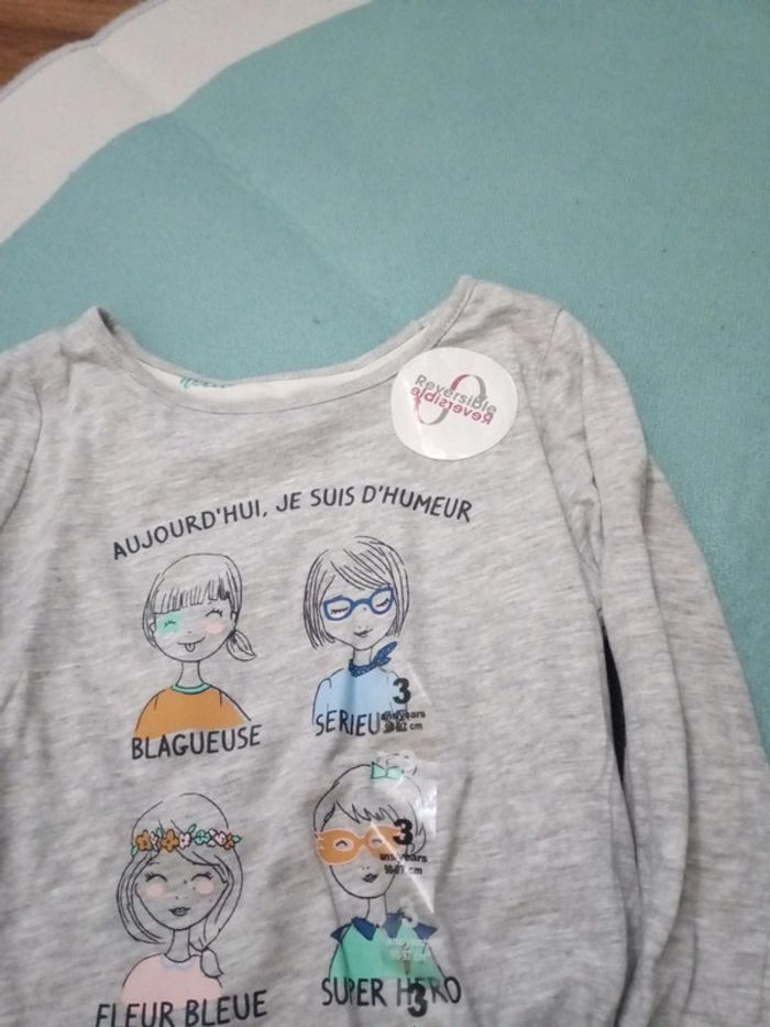 Lot 2 t-shirts manches longues neufs 3 ans - photo numéro 4