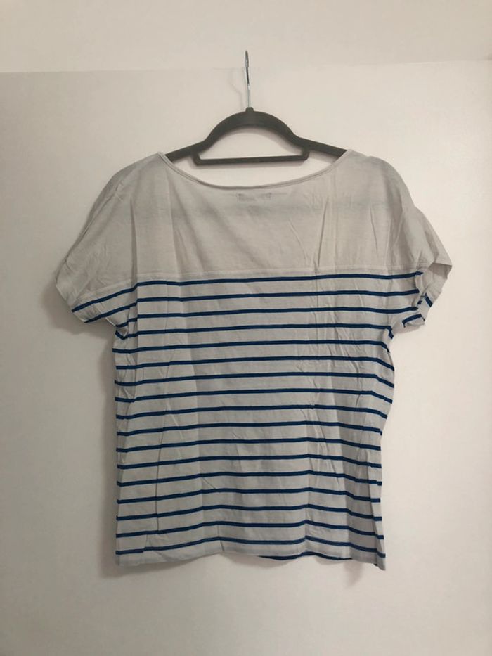 Superbe beau t-shirt marinière 3 suisses taille 38/40 - photo numéro 8
