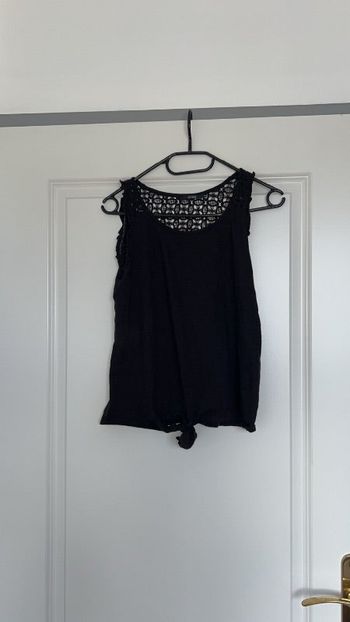 Haut Débardeur noir en dentelle femme taille S Kiabi