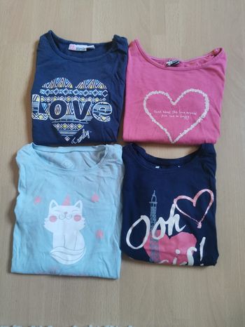 Lot de 4 t-shirts manches longues 3 ans