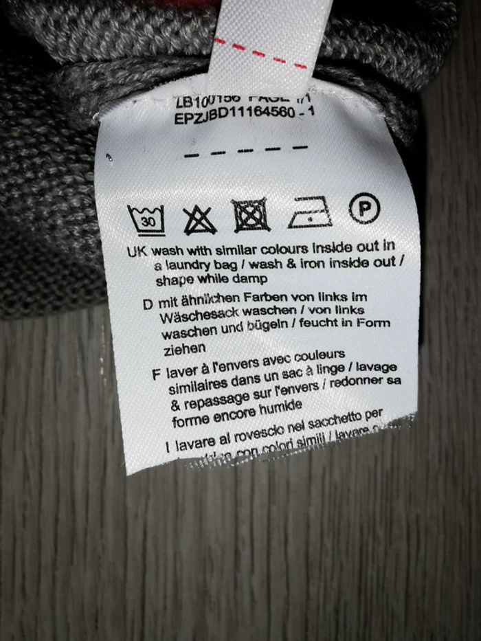 Pull ESPRIT fille 9 mois gris et rose - photo numéro 7