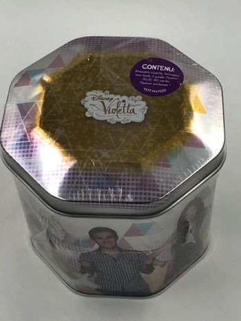 Boîte métallique de cartes et accessoires Disney Violetta neuf
