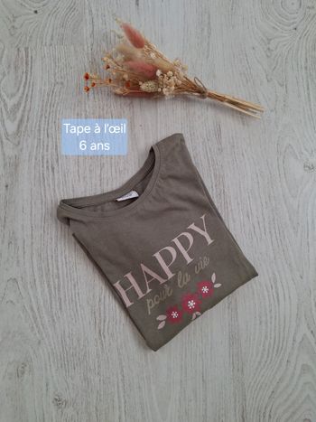 Haut/tee-shirt manches longues fille kaki  Tape à l’œil/TAO - 6 ans