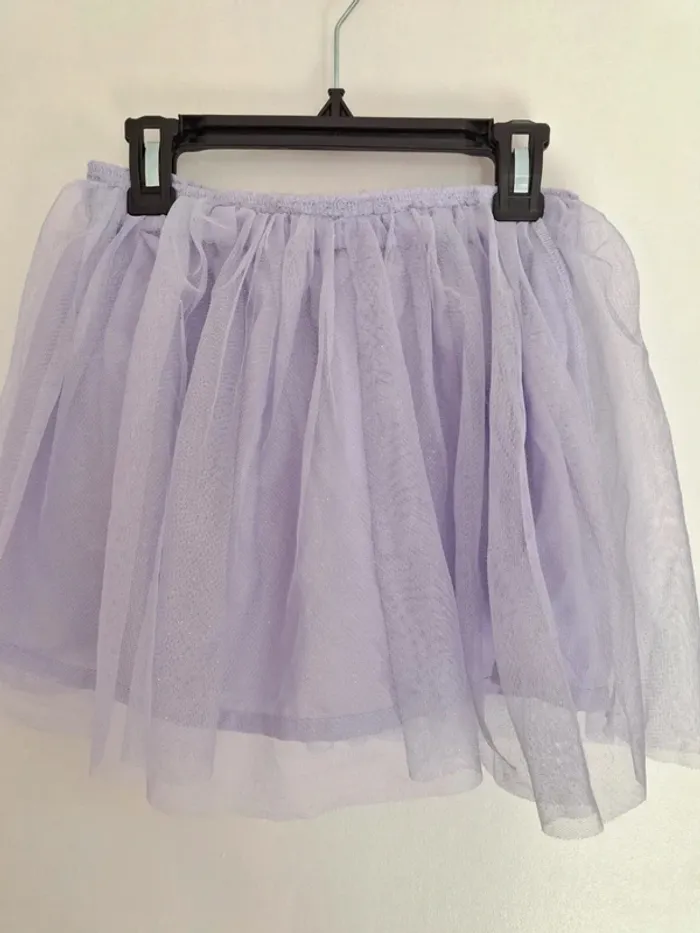 Jupe violette parme lilas pailleté H&M taille 9 a 10 ans - photo numéro 3