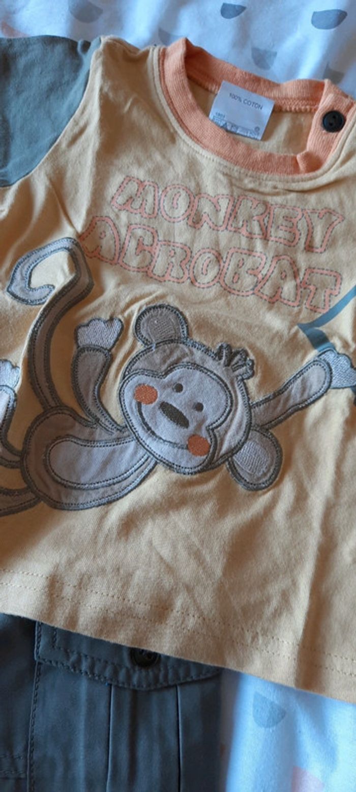 Ensemble été short et tee-shirt 6M - photo numéro 2