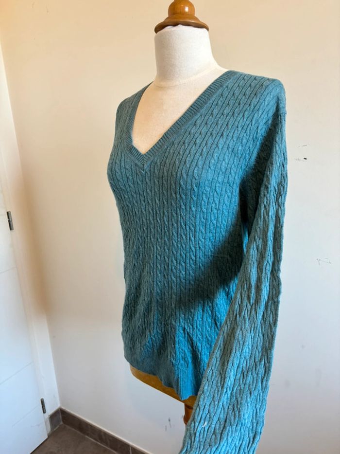 Pull col V bleu Tommy Hilfiger - photo numéro 4