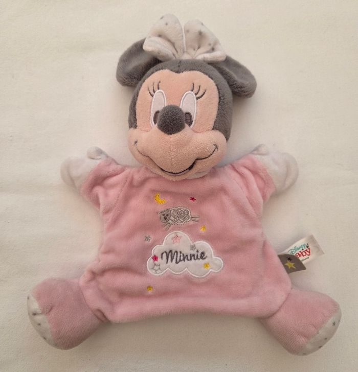 Doudou Minnie marionnette rose - Nuage / mouton - Disney