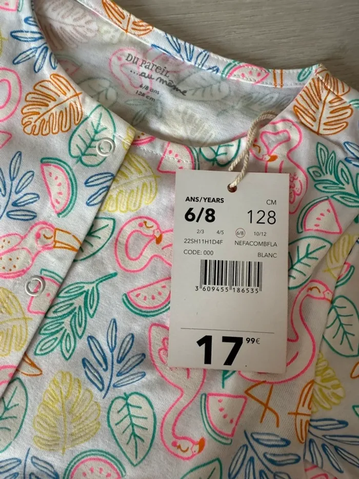 Superbe pyjama combishort DPAM 6-8 ans (128 cm) neuve - photo numéro 3