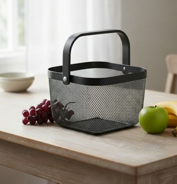 Panier en métal noir