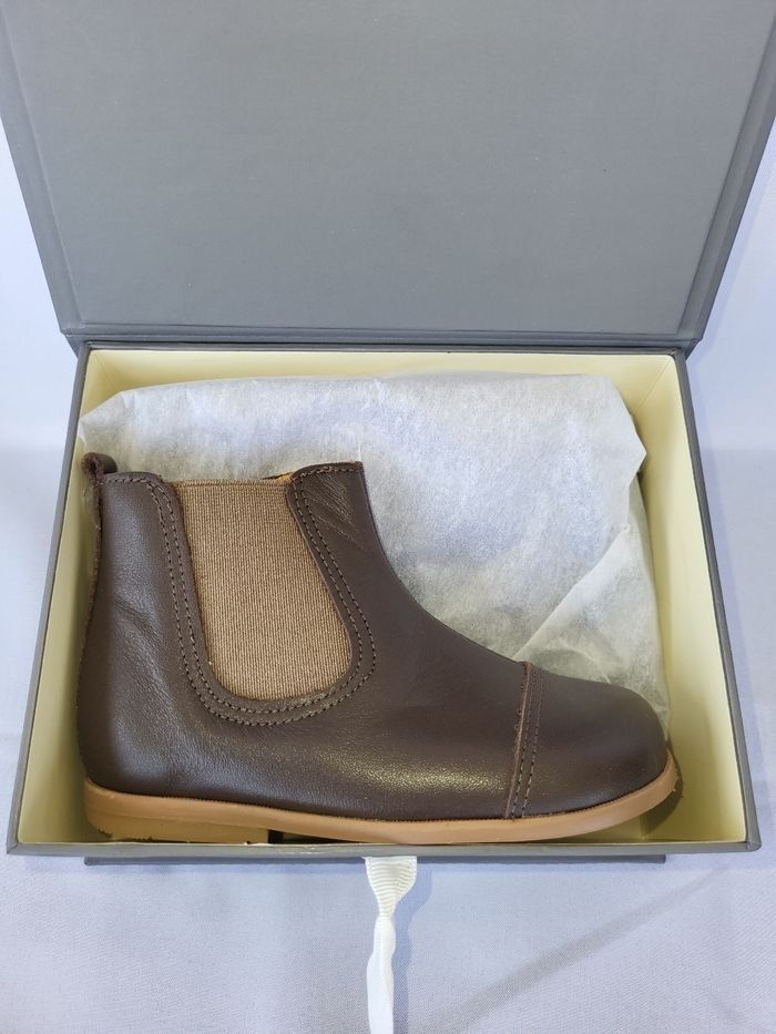 Chaussures bottines garçon en cuir marron Point 23 Made in France 🇨🇵 - photo numéro 2
