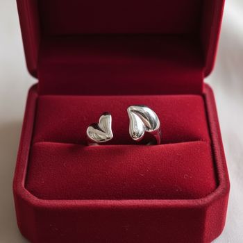 Bague cœur argentée 