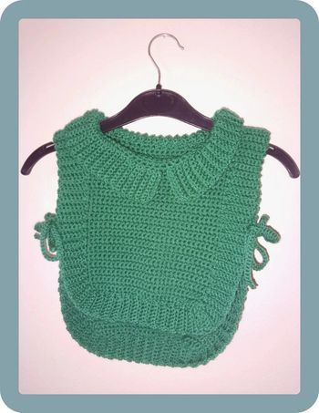 Pull bébé sans manche 12/18 mois