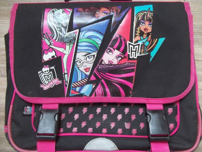 Cartable 2 compartiments noir Monster High - photo numéro 2
