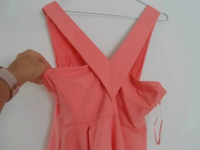 robe abricot Naf naf bien lire - photo numéro 3