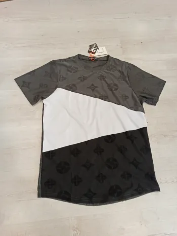 Tee shirt noir gris et blanc homme xl
