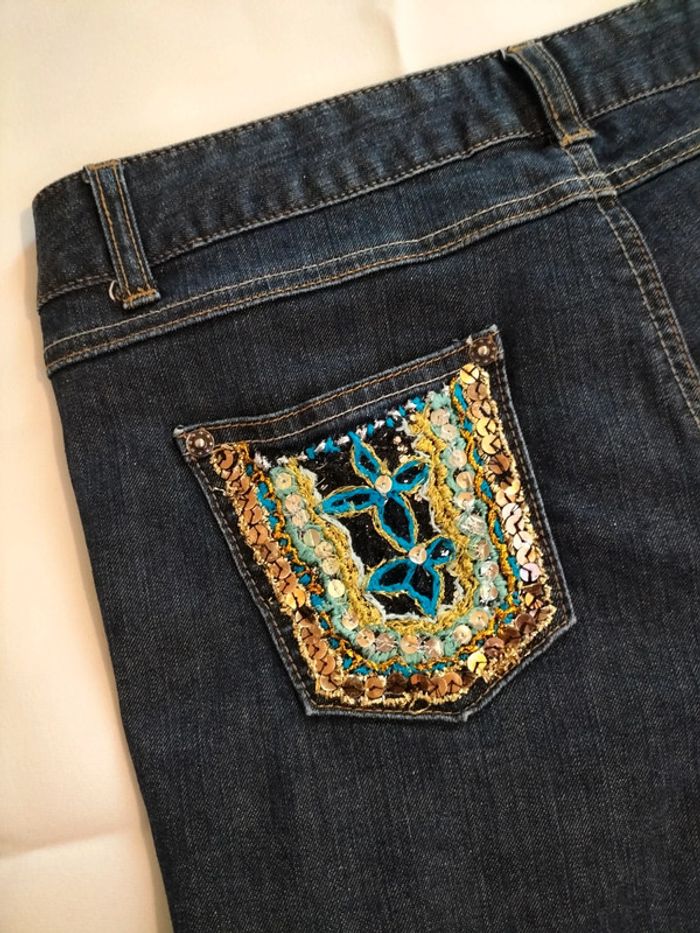 Pantacourt en jeans 3 Suisses Taille 40 - photo numéro 10