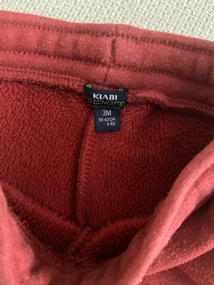 Pantalon de jogging rouge Kiabi 3 mois - photo numéro 3
