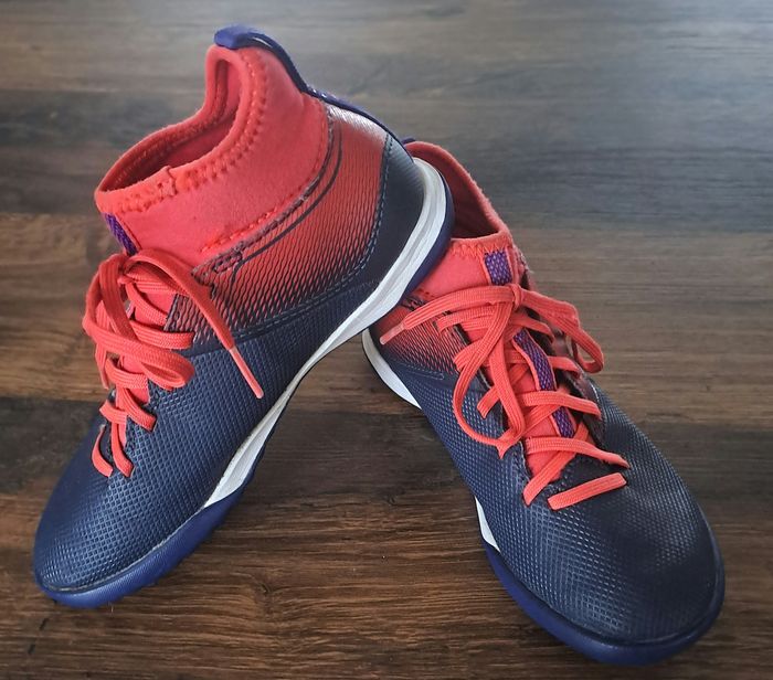 Chaussures ou crampons de football enfants agility 500 TF Kipsta bleues et rouges taille 30 - photo numéro 6