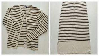 Ensemble jupe et gilet marin Marinière Tri Martolod