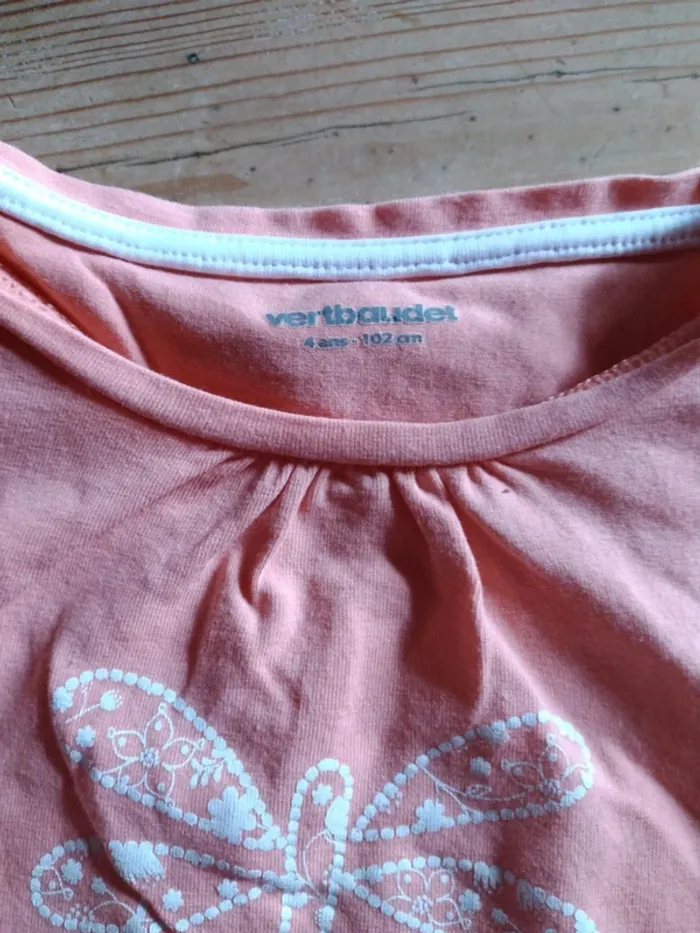 Tee-shirt Fille Vertbaudet 4 Ans - photo numéro 2