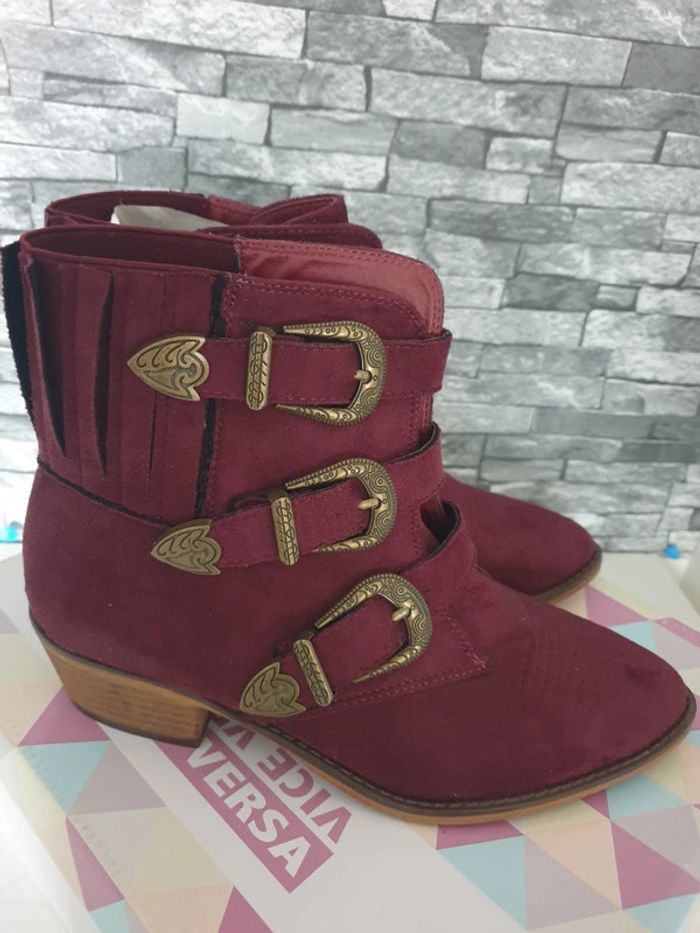 Bottes bordeaux pointure 38