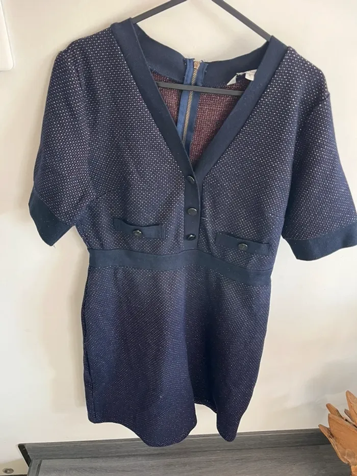 Robe jus d’orange bordeaux et bleu taille m