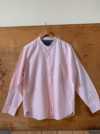 Chemise col officier rose