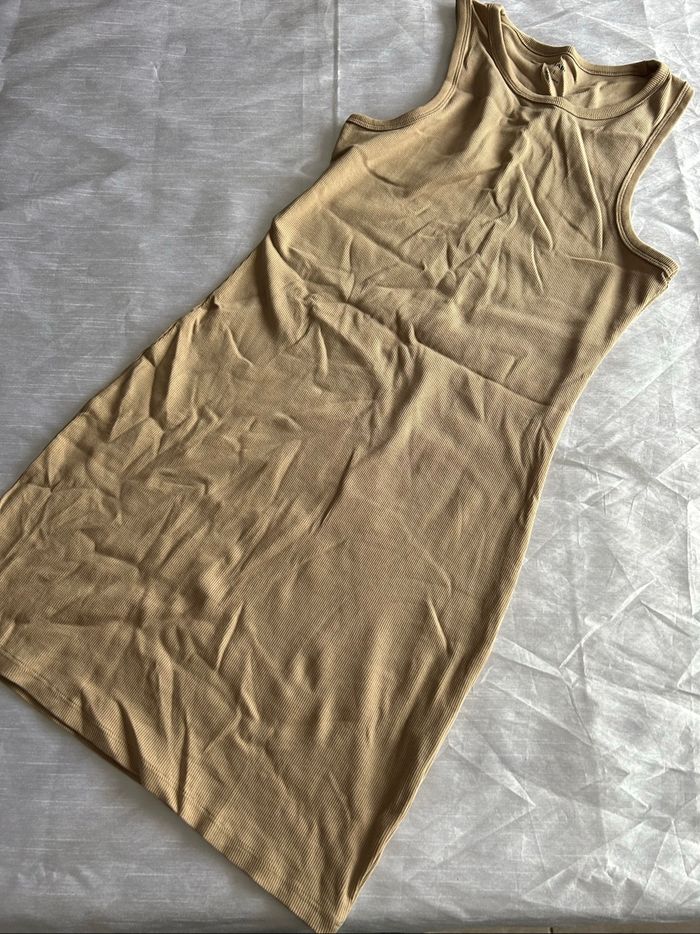 Robe à bretelle beige