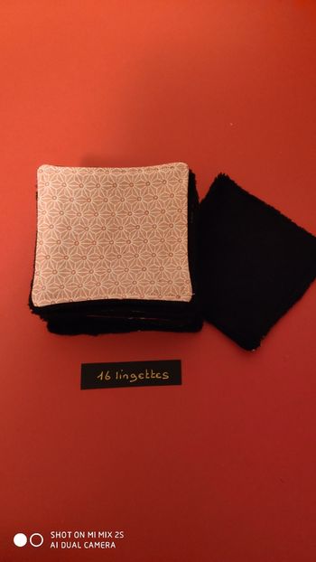 16 lingettes lavables, neuf